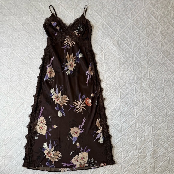 Anthropologie Hutch Satin Midi Slip Dress Size L - Picture 8 of 11